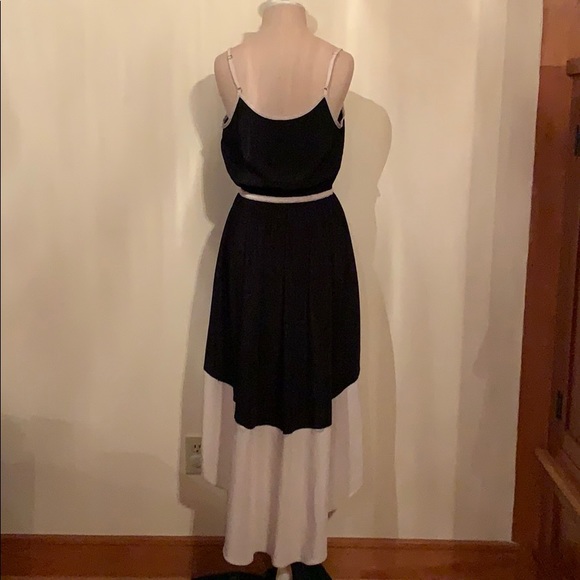 Willow & Clay Black/Cream Colorblock Midi Dress, M - Picture 15 of 16